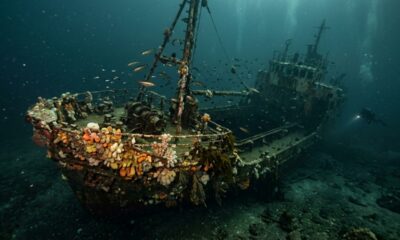 Em 2014, um navio foi apreendido transportando 32 milhões de cigarros ilegais e, anos depois, acabou no fundo do mar, servindo de superfície para esponjas e outros organismos
