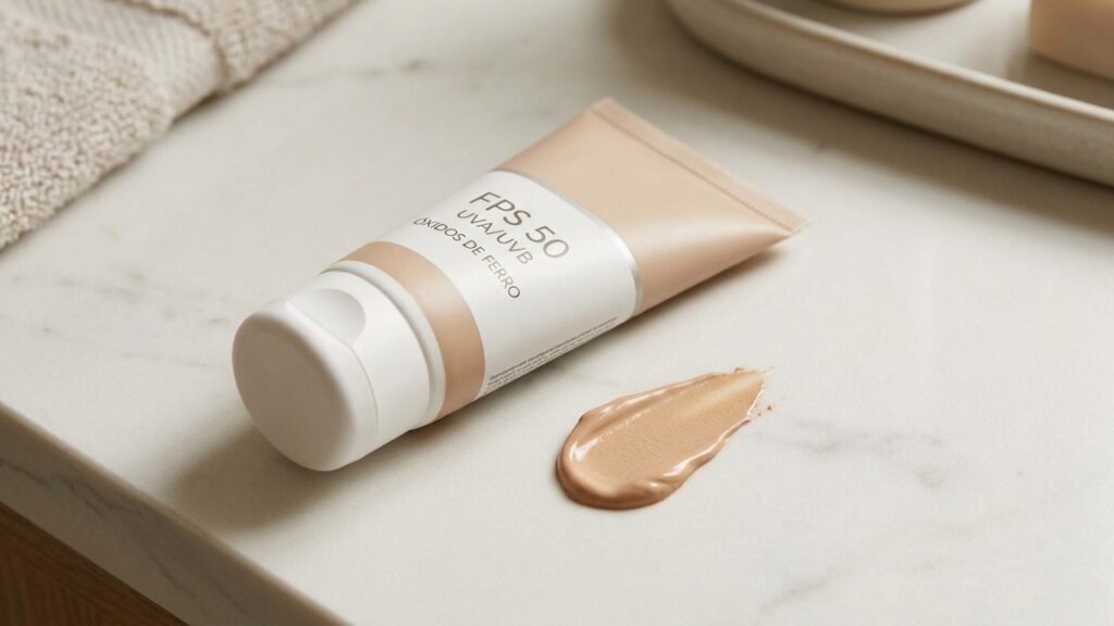 Protetor solar com cor para manchas no rosto: dermatologistas explicam por que a versão com pigmento protege também da luz visível, que piora o melasma e as manchas da idade