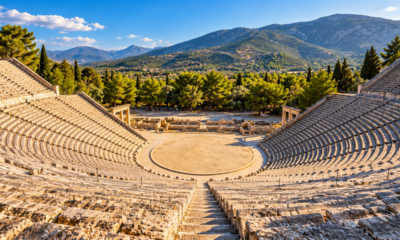 Construído no século I a.C. para cerimônias religiosas e grandes eventos públicos, o Teatro de Epidauro atravessou mais de 2.000 anos e se tornou um dos maiores símbolos da arquitetura grega
