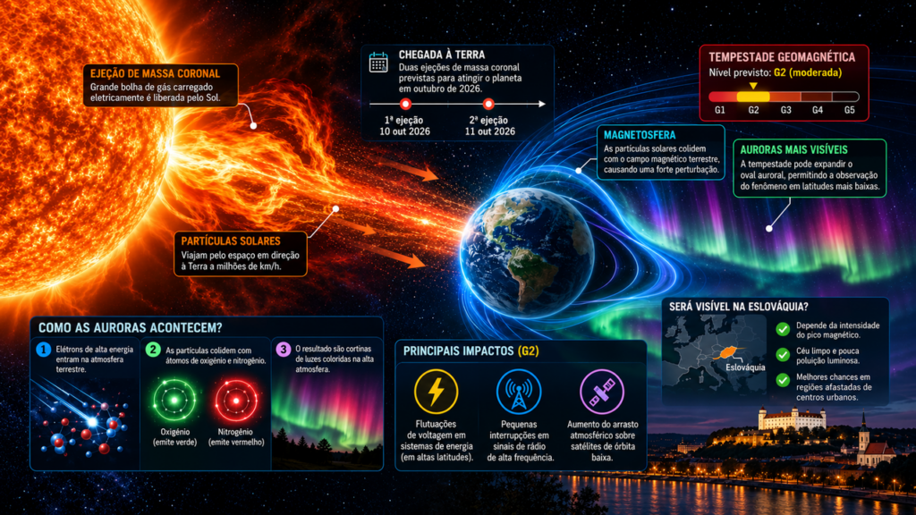 Uma gigantesca nuvem de plasma está vindo do Sol em direção à Terra e pode provocar uma tempestade geomagnética capaz de iluminar o céu com auroras surpreendentes