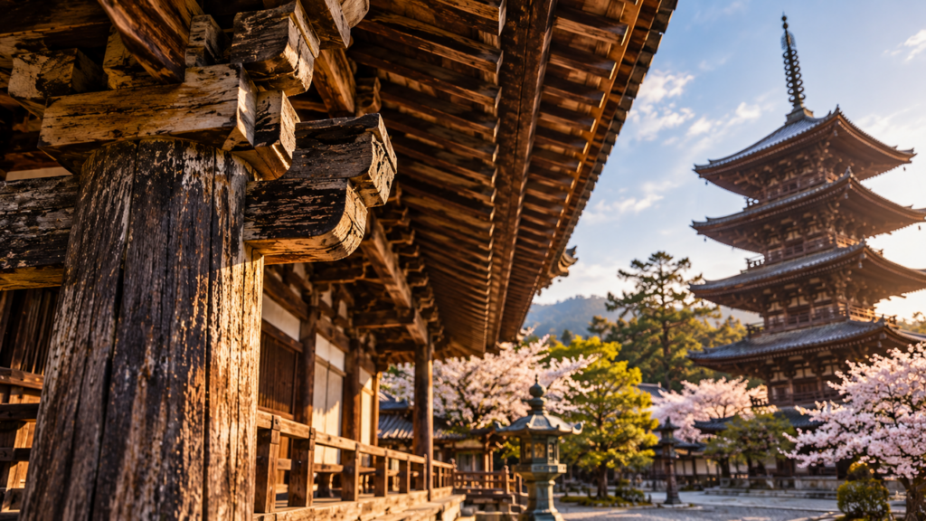 Construído há mais de 1.300 anos, o Templo de Horyu-ji atravessou séculos de história, enfrentou incêndios e os efeitos das mudanças climáticas, passou por trabalhos de preservação e continua no Japão como um dos complexos budistas de madeira mais antigos do mundo, com estruturas que revelam técnicas tradicionais de construção