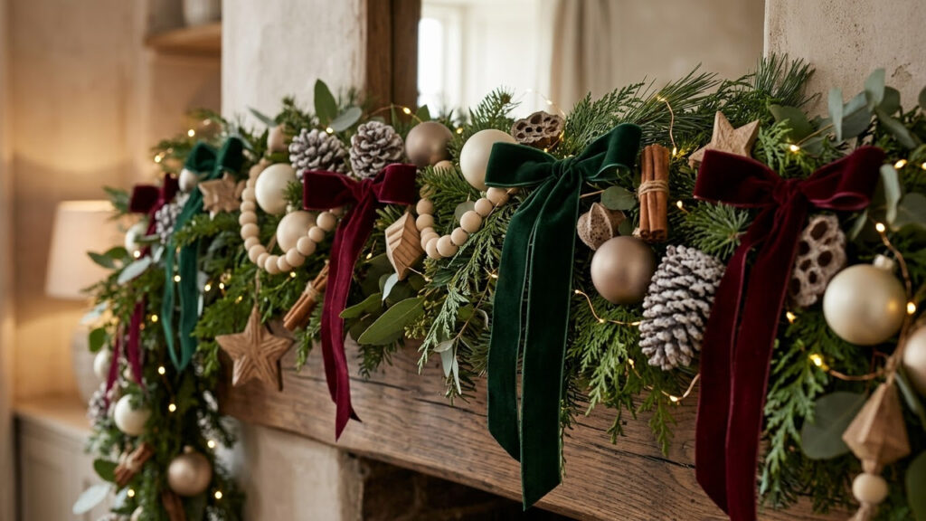 Tendências de decoração natalina: como enfeites foscos e texturas de madeira e veludo substituem os brilhos tradicionais