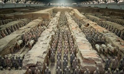 Em 1974, camponeses chineses cavavam um poço quando acertaram a cabeça de uma estátua de barro e revelaram um exército de milhares de soldados enterrados há mais de 2 mil anos, cada um com um rosto diferente