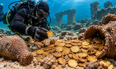 Mais de 2 mil moedas de ouro permaneceram enterradas por séculos até serem encontradas em um tesouro romano que pode revelar a riqueza escondida de um antigo império