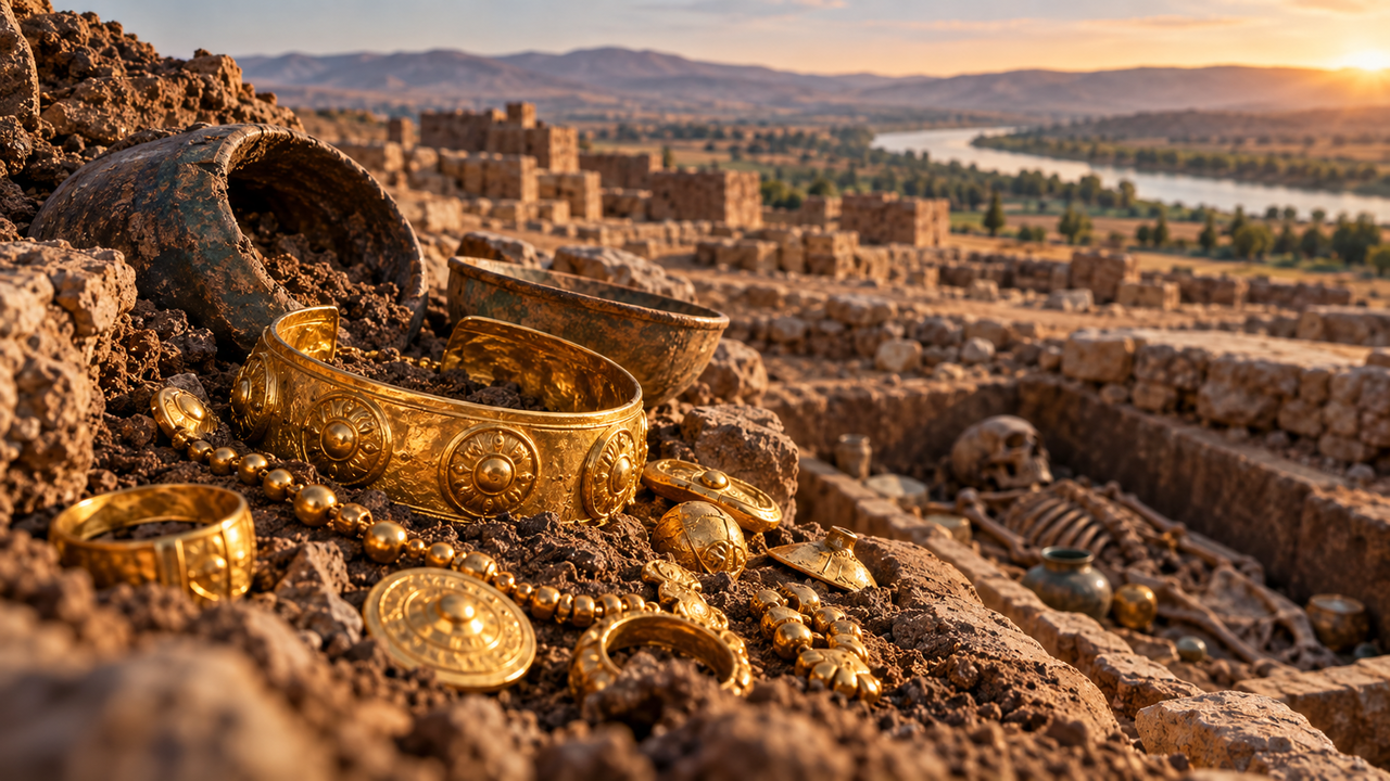 Arqueólogos encontram tumba intacta com objetos de ouro e revelam detalhes surpreendentes sobre os rituais funerários de uma antiga sociedade