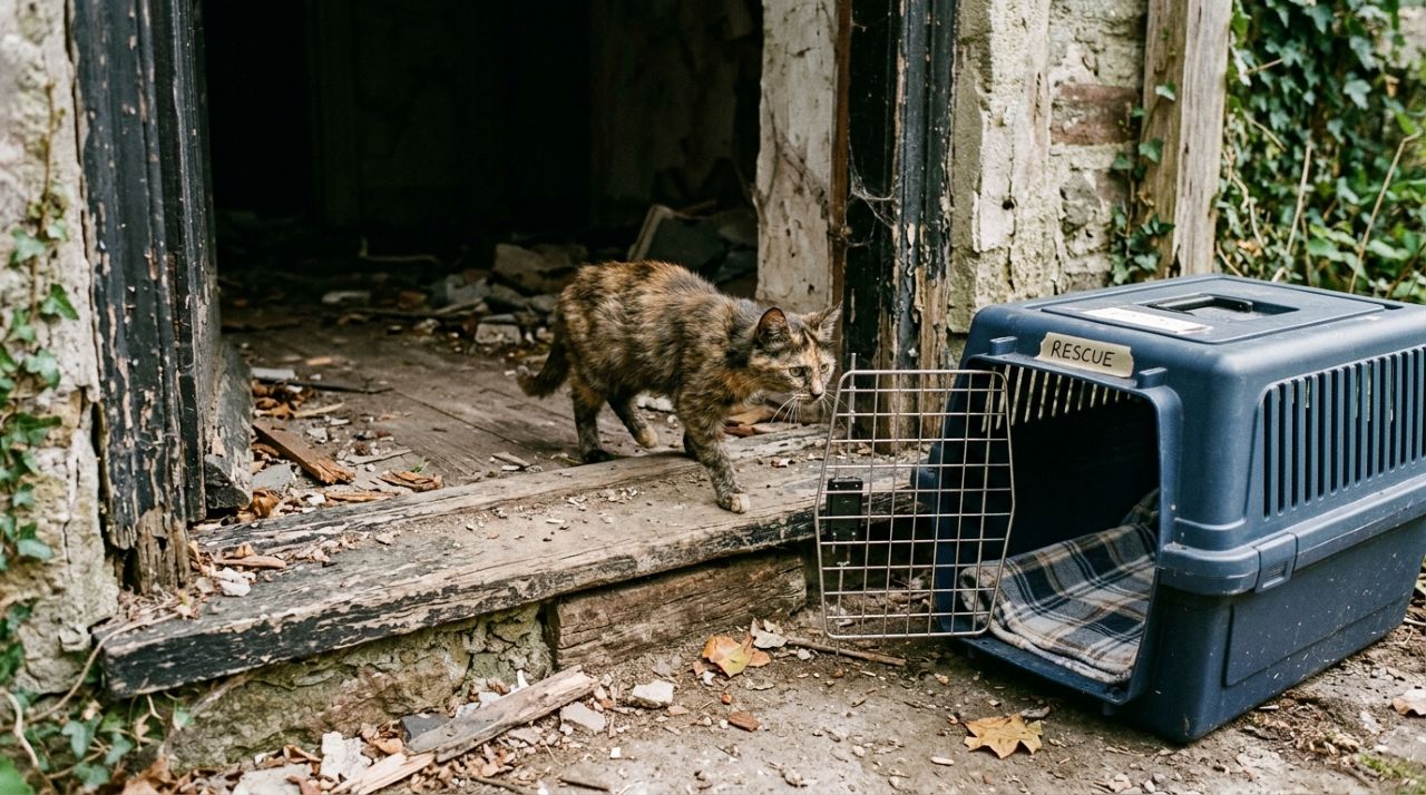 Animais são encontrados após mais de um ano de abandono dentro de casa hipotecada e cena comove resgatistas