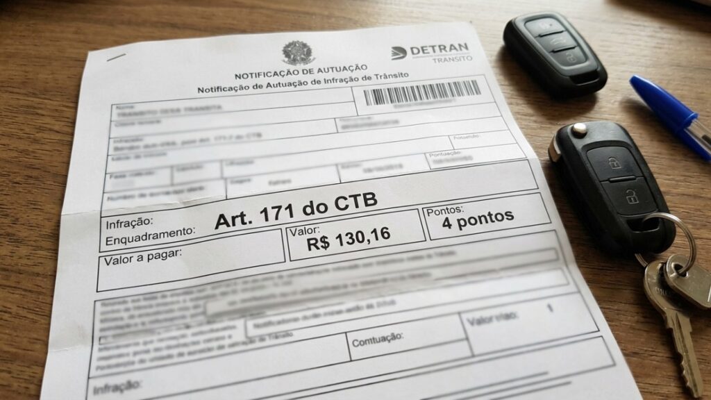 Motorista passa rápido por uma poça, molha um pedestre na calçada e descobre que a “brincadeira” pode virar infração, com multa e 4 pontos na CNH