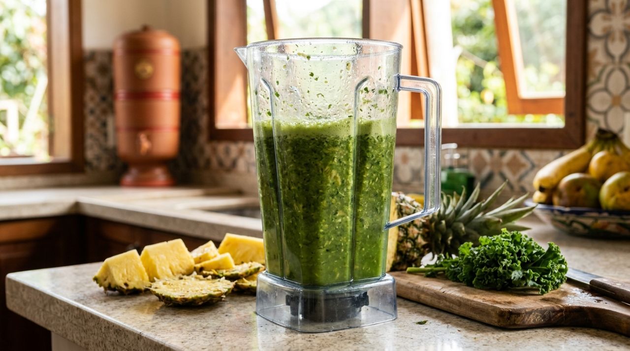 Abacaxi e couve no liquidificador: para que serve essa bebida verde e quais nutrientes ela pode acrescentar à alimentação