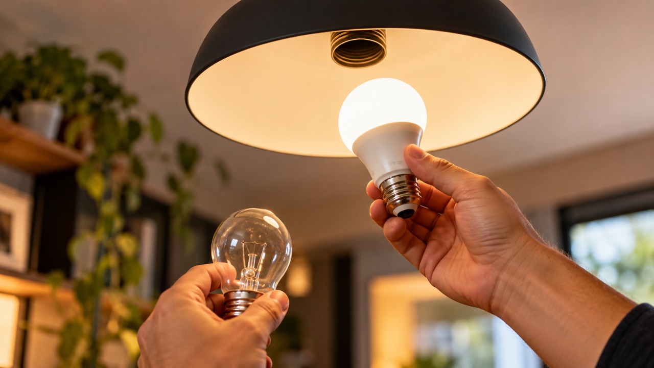 Família substitui lâmpadas antigas por modelos de LED em todos os cômodos da casa e descobre como a potência, o número de horas acesas e a quantidade de pontos de iluminação podem reduzir os gastos mensais