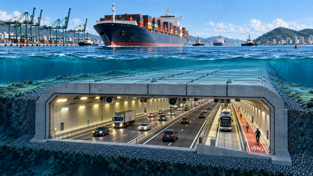 Túnel será construído debaixo do mar e viagem de 1 hora será feita em 5 minutos com acesso à BR-101