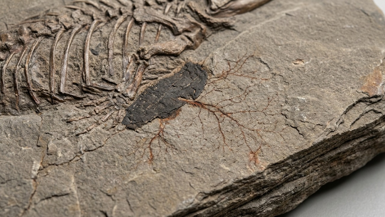 O fóssil que preservou detalhes delicados de um animal pré-histórico por milhões de anos e como os cientistas conseguem investigar estruturas que normalmente desaparecem durante a fossilização