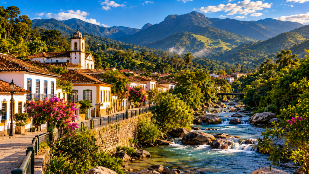 A pequena cidade histórica cercada pela Serra da Mantiqueira reúne casas coloridas, rios de águas transparentes e trilhas entre montanhas e surpreende quem procura descanso em meio à natureza