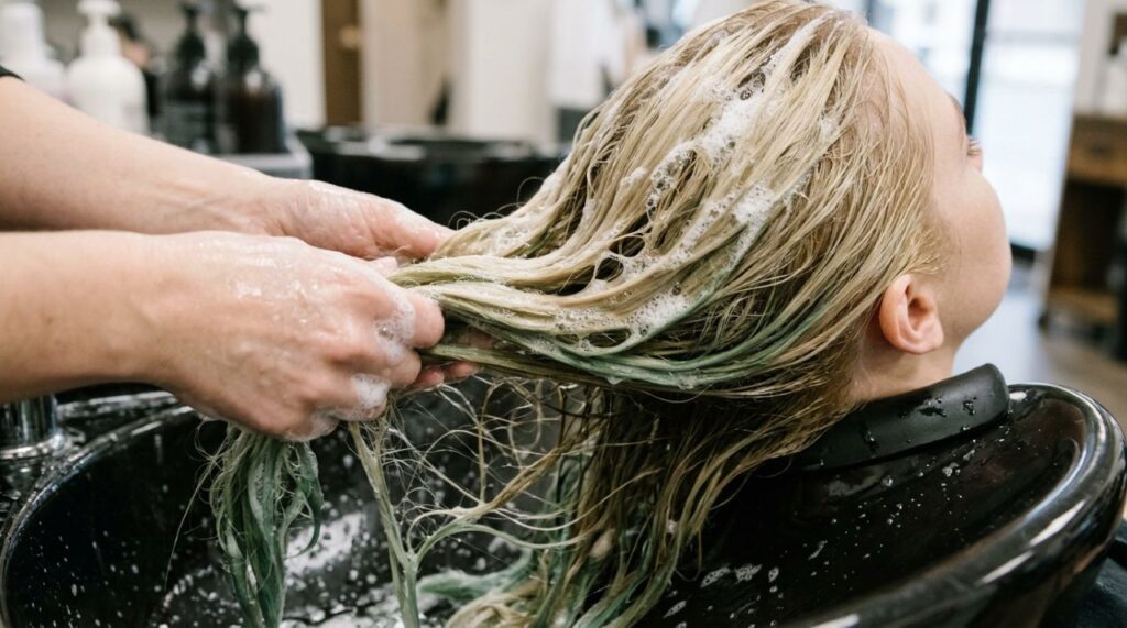 Quem tem cabelo loiro ou pintado precisa tomar este cuidado antes de entrar na piscina para evitar que os fios fiquem verdes