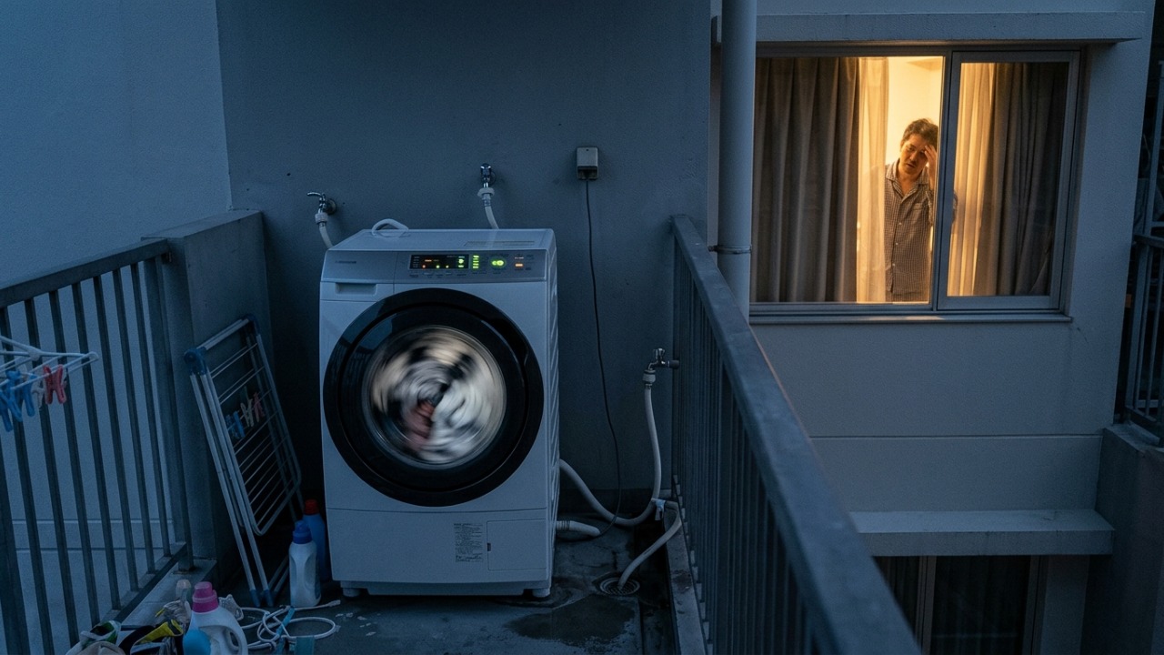 Morador coloca máquina de lavar roupas na varanda do apartamento para ganhar espaço e descobre que o barulho durante a madrugada pode resultar em multa de mais de R$ 15 mil