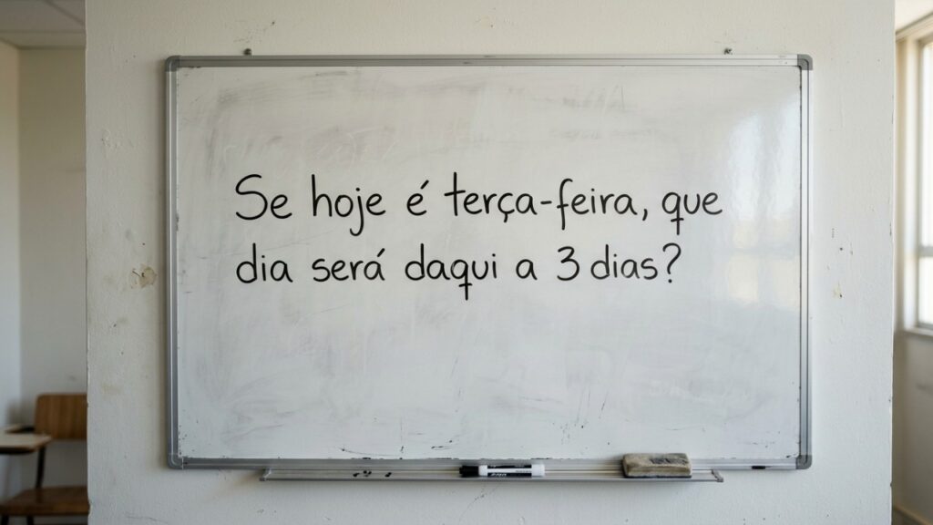 Desafio para treinar o raciocínio: se hoje é terça-feira, que dia da semana será daqui a 3 dias?
