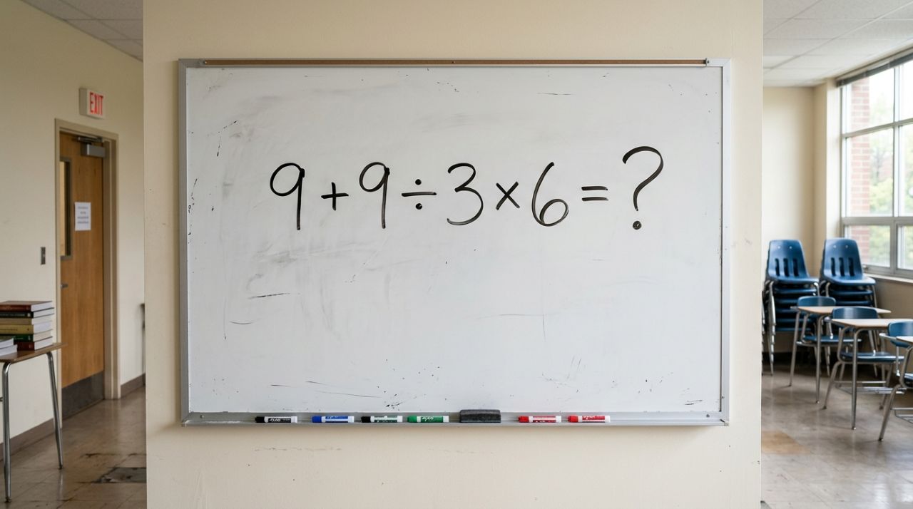 Parece uma conta básica, mas muita gente esquece uma regra: 9 + 9 ÷ 3 × 6