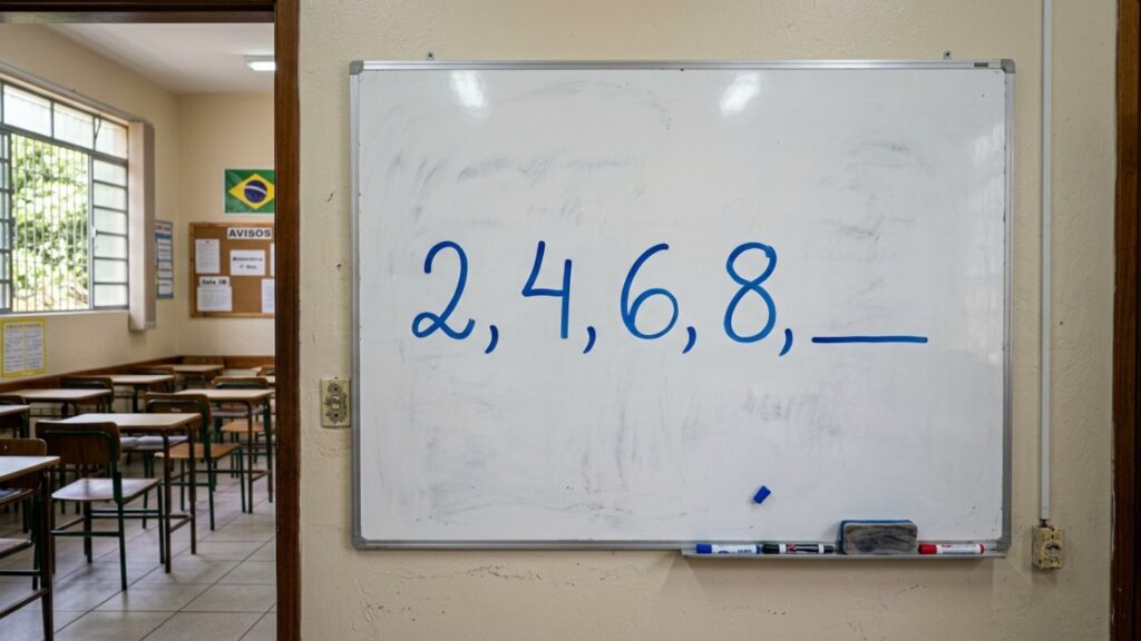 Desafio matemático para testar a memória e a atenção: qual número vem depois na sequência 2, 4, 6, 8, __?
