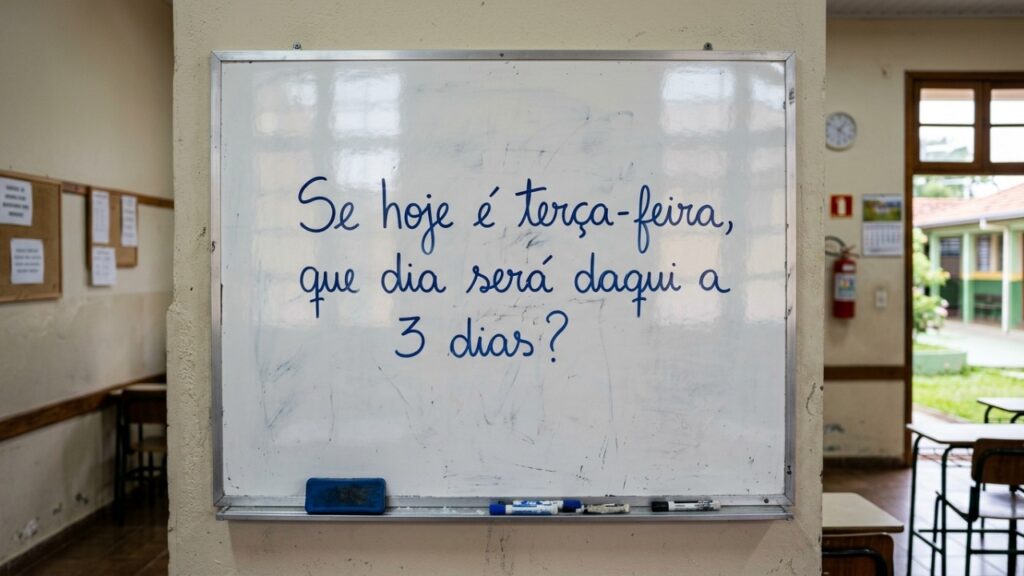Desafio para treinar o raciocínio: se hoje é terça-feira, que dia da semana será daqui a 3 dias?