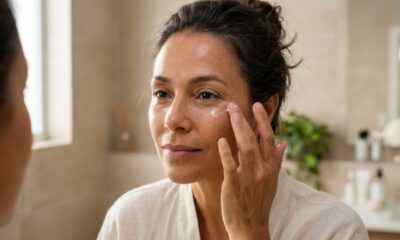 Passar um creme com cafeína na região abaixo dos olhos: para que serve o ingrediente e por que determinadas fórmulas podem ajudar a suavizar temporariamente o aspecto inchado, sem eliminar olheiras profundas