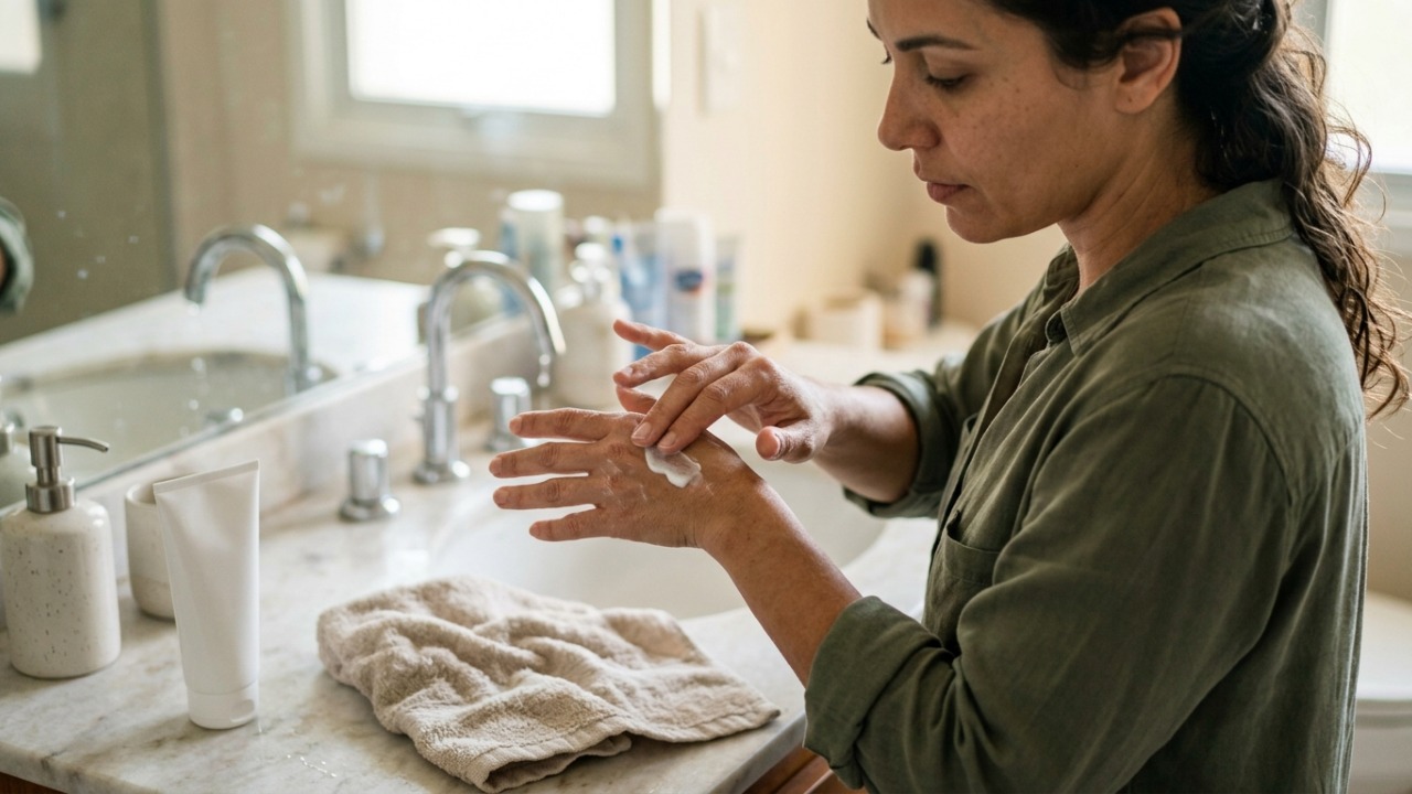 Dermatologistas explicam: “Se suas mãos ficam ressecadas e com pequenas fissuras, cremes com ureia podem ajudar a reter água na pele e favorecer a recuperação da barreira cutânea”