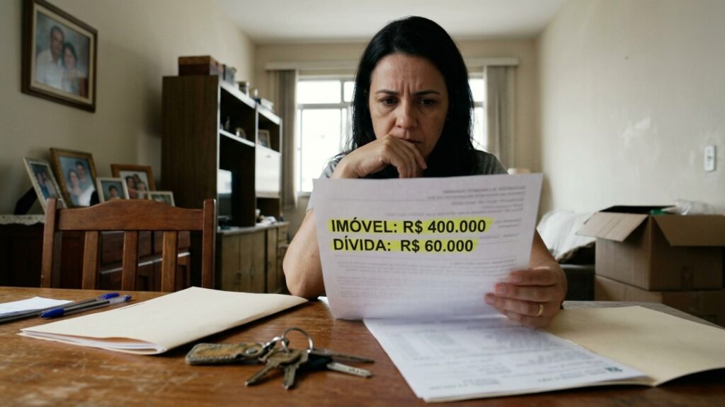 Herdeira recebe um apartamento de R$ 400 mil e descobre que ele acumula R$ 60 mil em condomínio atrasado, dívida que passa para quem fica com o imóvel