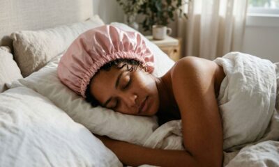 Usar uma touca de cetim antes de dormir: para que serve e por que ela ganhou espaço na rotina de mulheres com cabelos cacheados e crespos