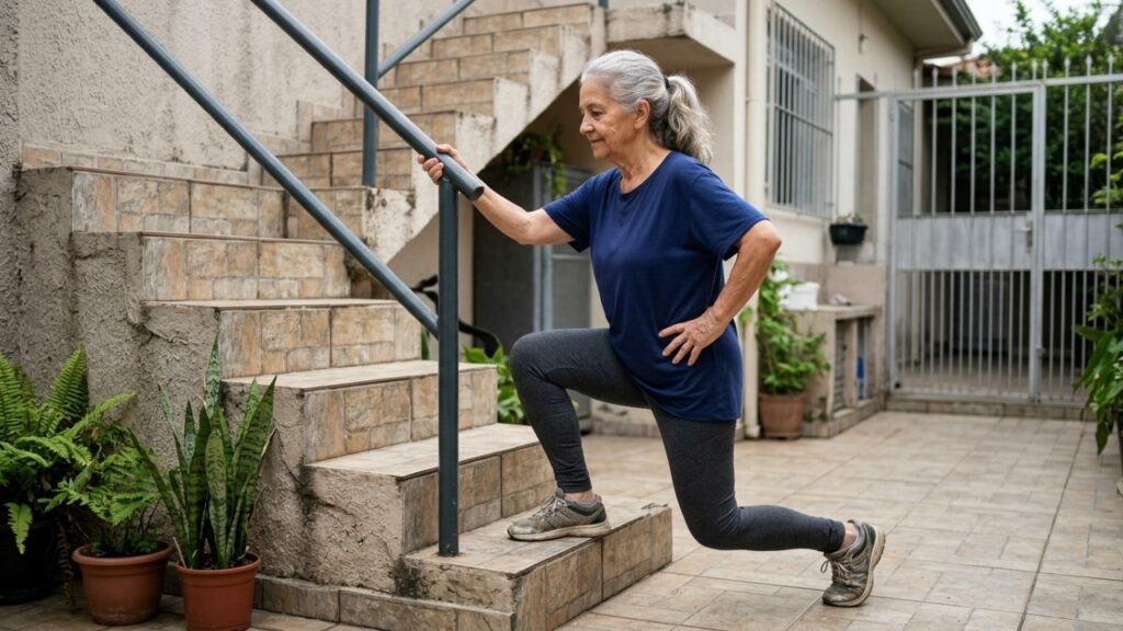 Nem academia nem pesos pesados: depois dos 65 anos, estes 5 exercícios feitos na escada podem ajudar a fortalecer as pernas e melhorar a estabilidade do corpo