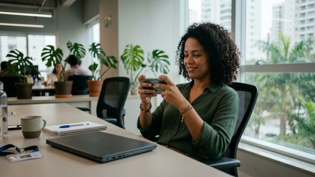 Especialistas em psicologia explicam: “Pessoas que gostam de jogar no celular durante pequenas pausas podem não estar sendo imaturas, mas buscando momentos de descanso mental para aliviar o cansaço e recuperar a disposição”