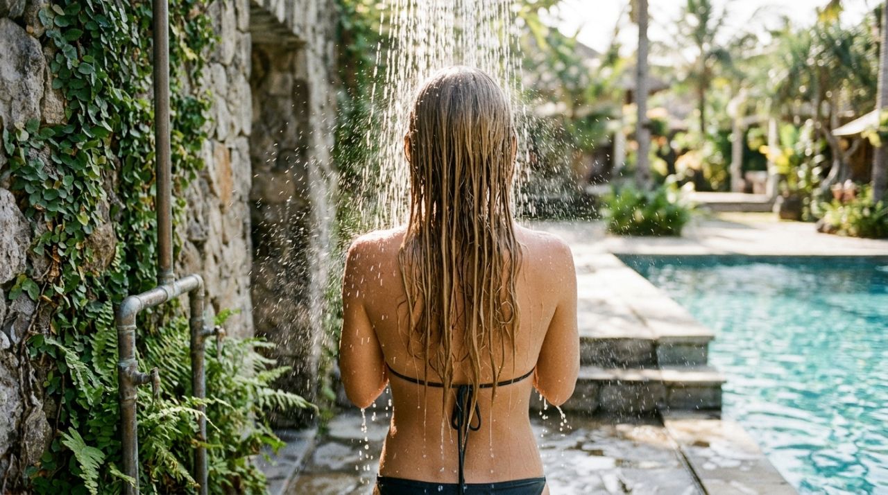 Quem tem cabelo loiro ou pintado precisa tomar este cuidado antes de entrar na piscina para evitar que os fios fiquem verdes