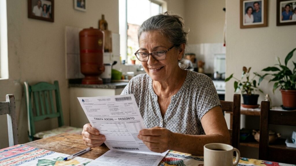 Idosa de 67 anos que recebe BPC percebe que a conta de luz veio sem o benefício, procura a distribuidora e descobre que pode ter direito à Tarifa Social sem precisar fazer inscrição específica na empresa