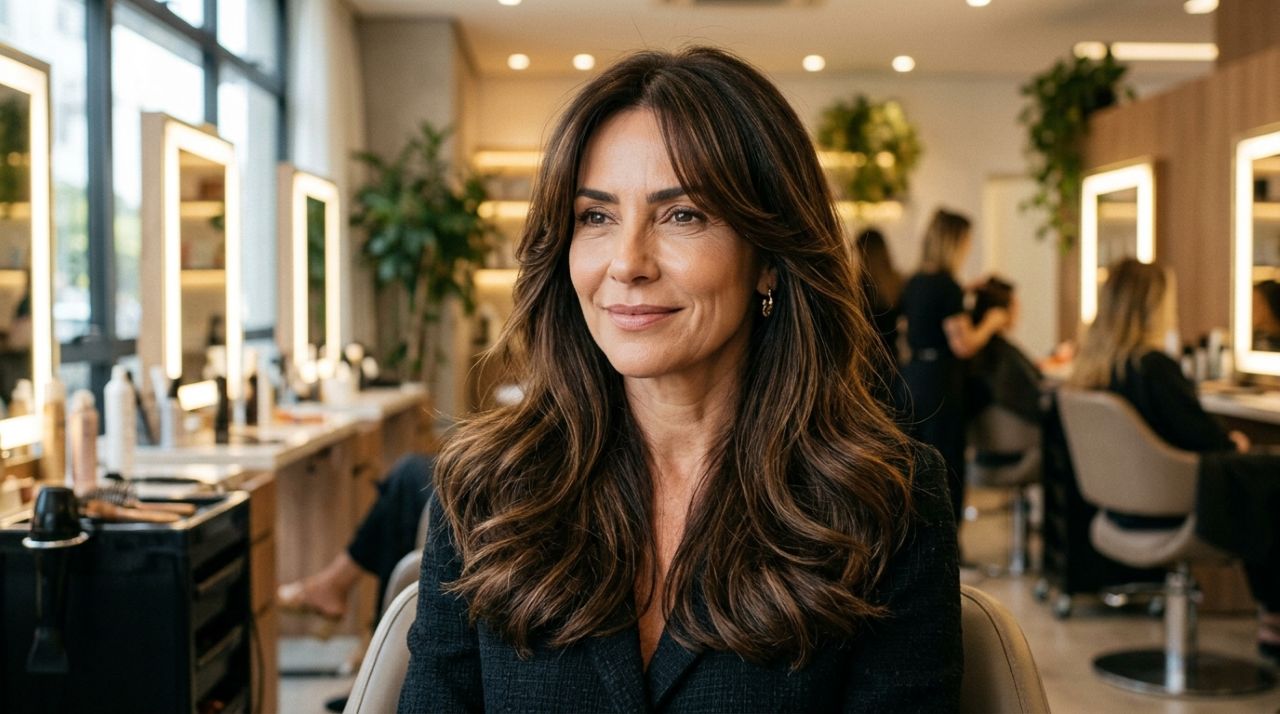 Depois dos 40 anos, estes tipos de franja ajudam a suavizar as linhas da testa e a modernizar o visual sem precisar mudar o comprimento do cabelo