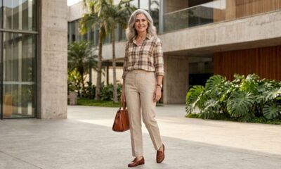 A camisa xadrez voltou com tudo em 2026: 5 maneiras de combinar a peça clássica e criar looks modernos e elegantes depois dos 50