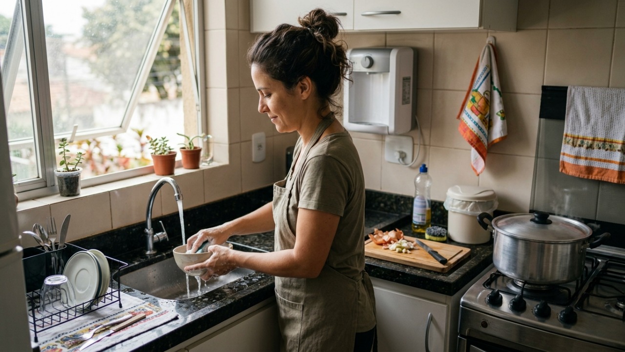 Especialistas em psicologia explicam: “Quem lava a louça enquanto prepara a comida pode não estar apenas sendo organizado, mas usando a limpeza da cozinha para manter a mente mais tranquila e evitar a sensação de sobrecarga”