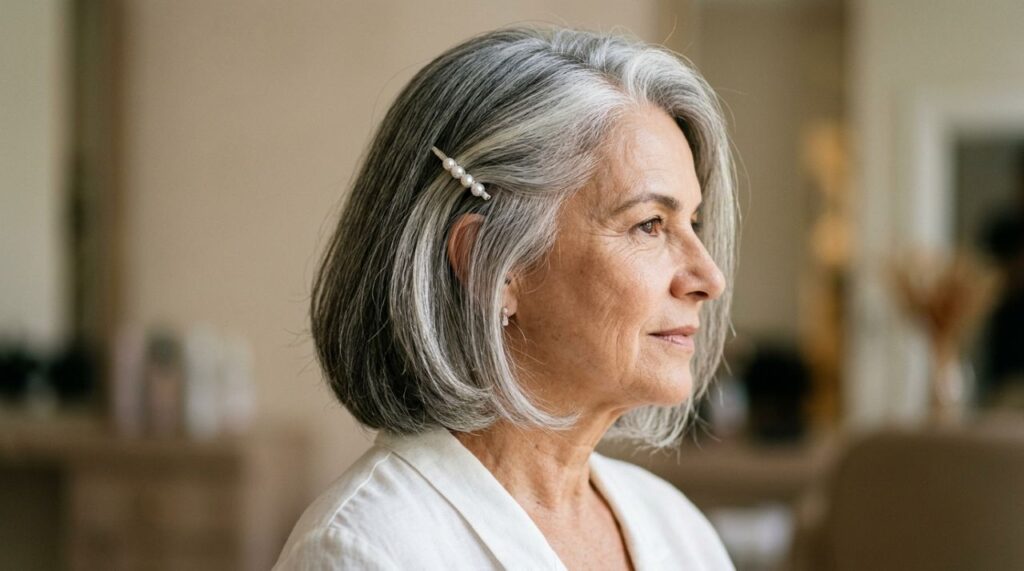Acessórios pequenos estão transformando penteados simples: 6 maneiras de usar presilhas elegantes depois dos 50 anos