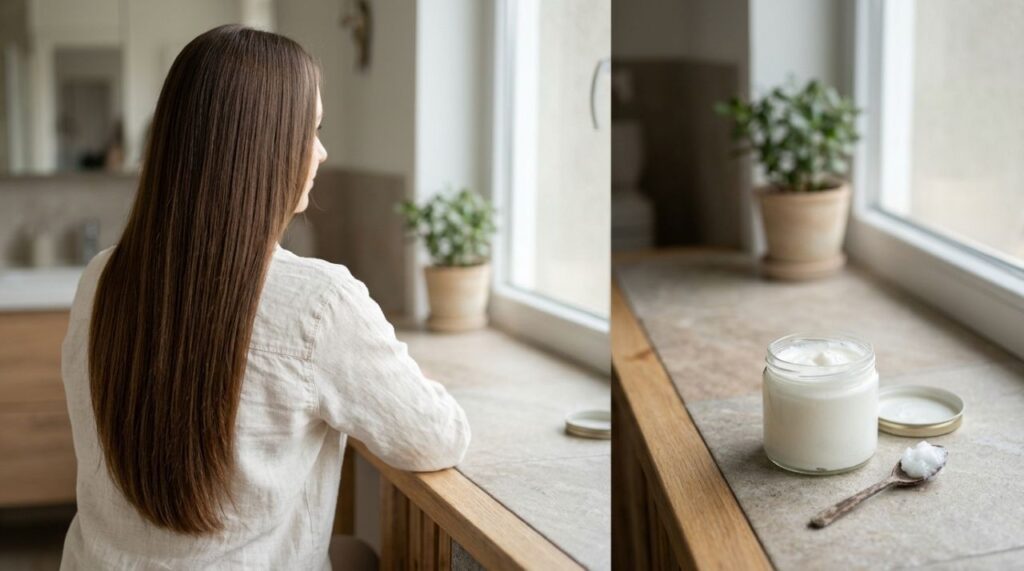Misturar 1 colher de óleo de coco em um recipiente com máscara capilar e deixar agir por 5 minutos: para que serve o truque e como ele pode ajudar a recuperar a maciez e diminuir o frizz dos cabelos secos e opacos