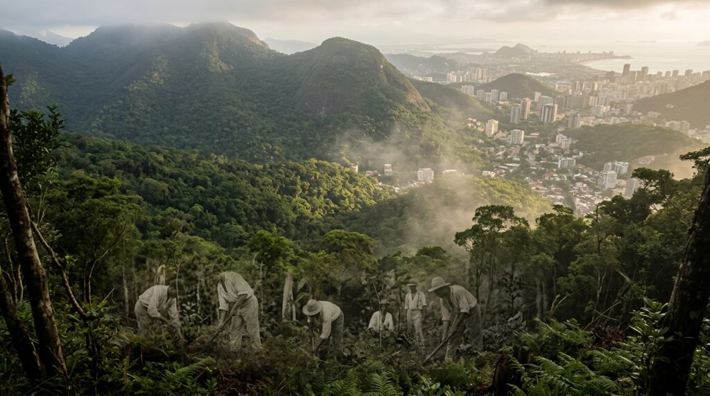 Em 1861, o imperador Dom Pedro II mandou replantar as encostas devastadas por fazendas de café no Rio de Janeiro e, mais de 160 anos depois, a área é uma das maiores florestas urbanas do mundo