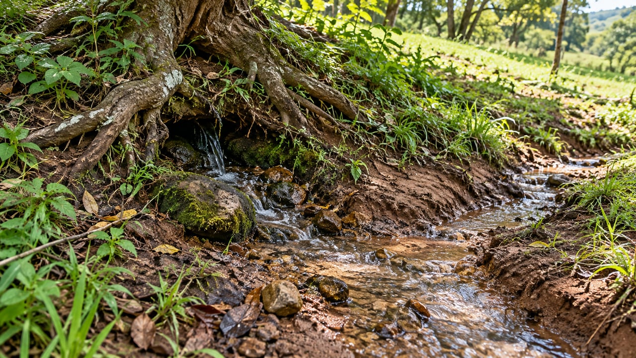 O dono da nascente não pode impedir o curso natural das águas que sobram para os terrenos abaixo