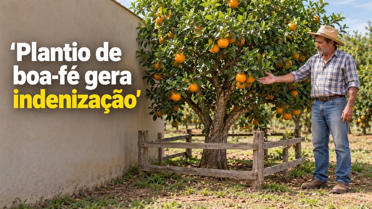 A boa-fé protege quem plantou sem saber que o terreno pertencia a outra pessoa