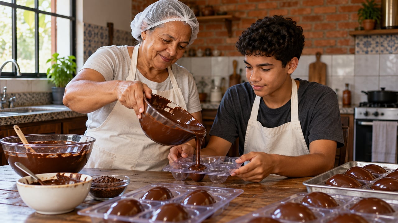 O único empréstimo do negócio foram 500 dólares de um tio, que bancaram a produção artesanal ao lado de uma cozinheira