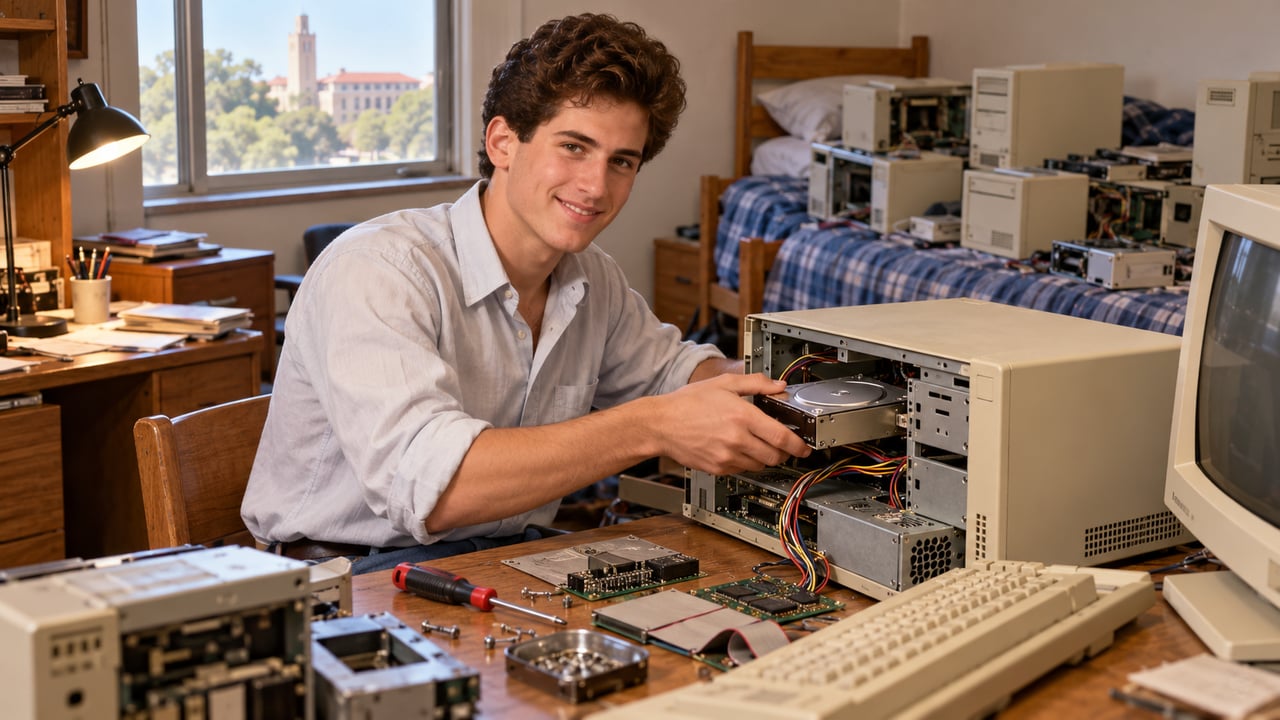Aos 19 anos, Michael Dell passou a turbinar e revender PCs no quarto da Universidade do Texas, com 1.000 dólares