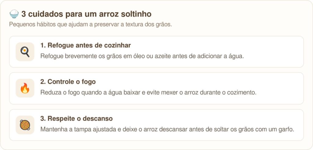 Chefs de cozinha explicam: "Se você vai preparar arroz soltinho, é melhor medir a quantidade de água de acordo com o tipo de grão antes de começar”