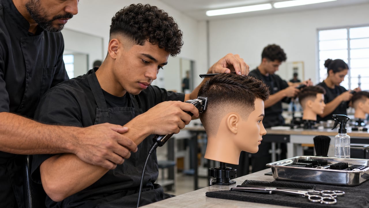 O curso de barbeiro ensina corte, barba e higiene das ferramentas, mas não garante clientela