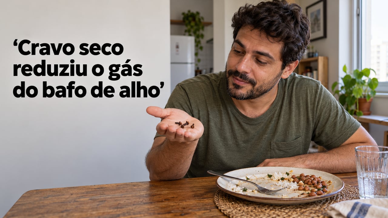 Teste com 44 adultos usou cravo seco e reduziu a metil mercaptana, gás do bafo de alho, em 15 minutos