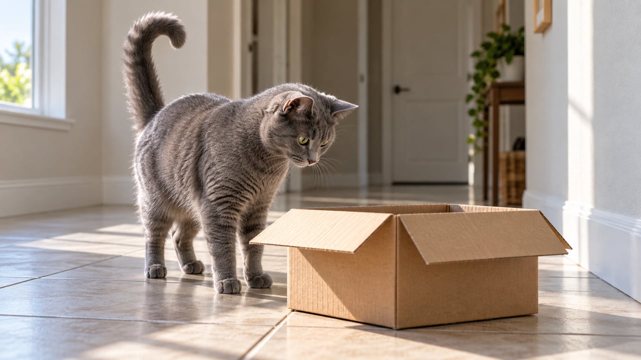 Quando a ponta da cauda se dobra como um ponto de interrogação, o gato demonstra curiosidade