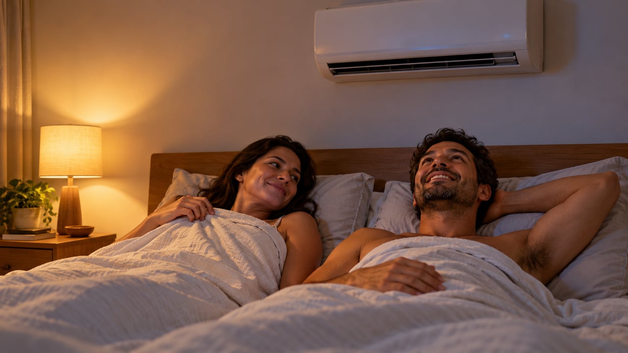 Ar-condicionado ligado das 22h às 6h soma 240 horas de uso em um mês de 30 dias
