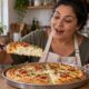 Com o amido de milho cozido no creme, o recheio da pizza caseira fica firme e não escorre