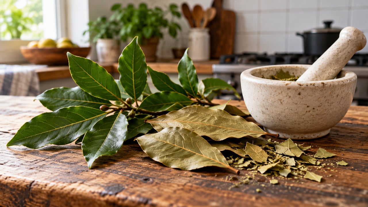O cheiro do louro vem do óleo da planta, rico em 1,8-cineol, mas uma folha seca libera pouco e perde o aroma com os dias