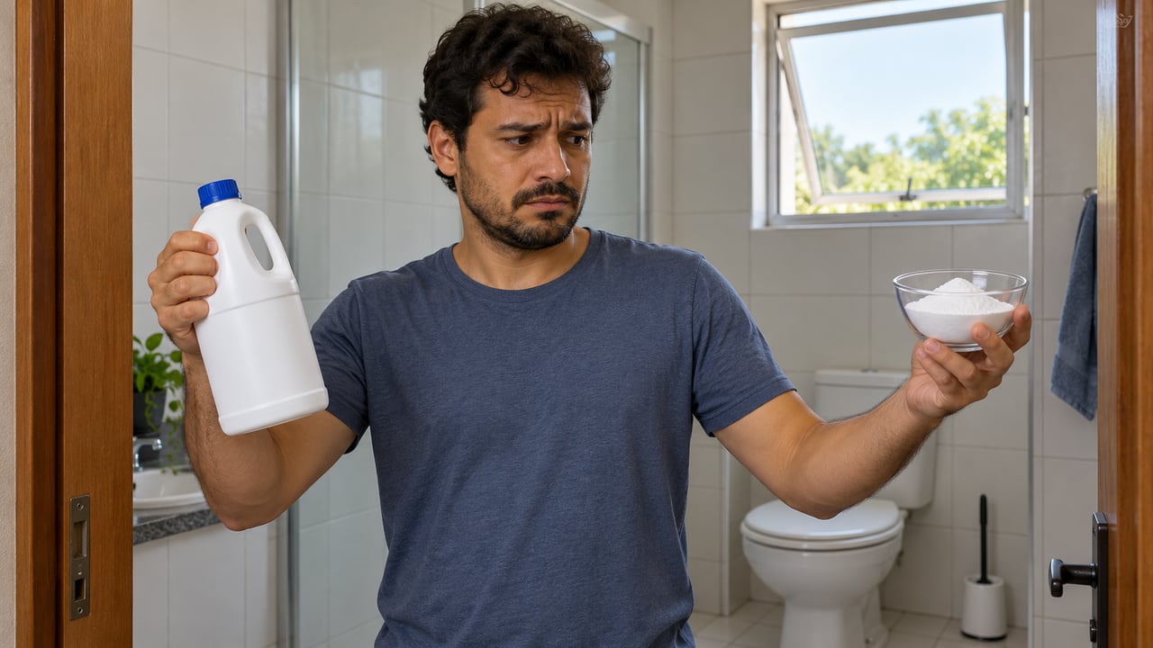 Água sanitária nunca deve ser misturada com vinagre ou ácido cítrico, pois libera gás cloro tóxico