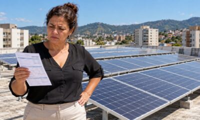 Mesmo com 92 placas instaladas, a economia do condomínio caiu quando a rede do bairro não suportou a energia excedente