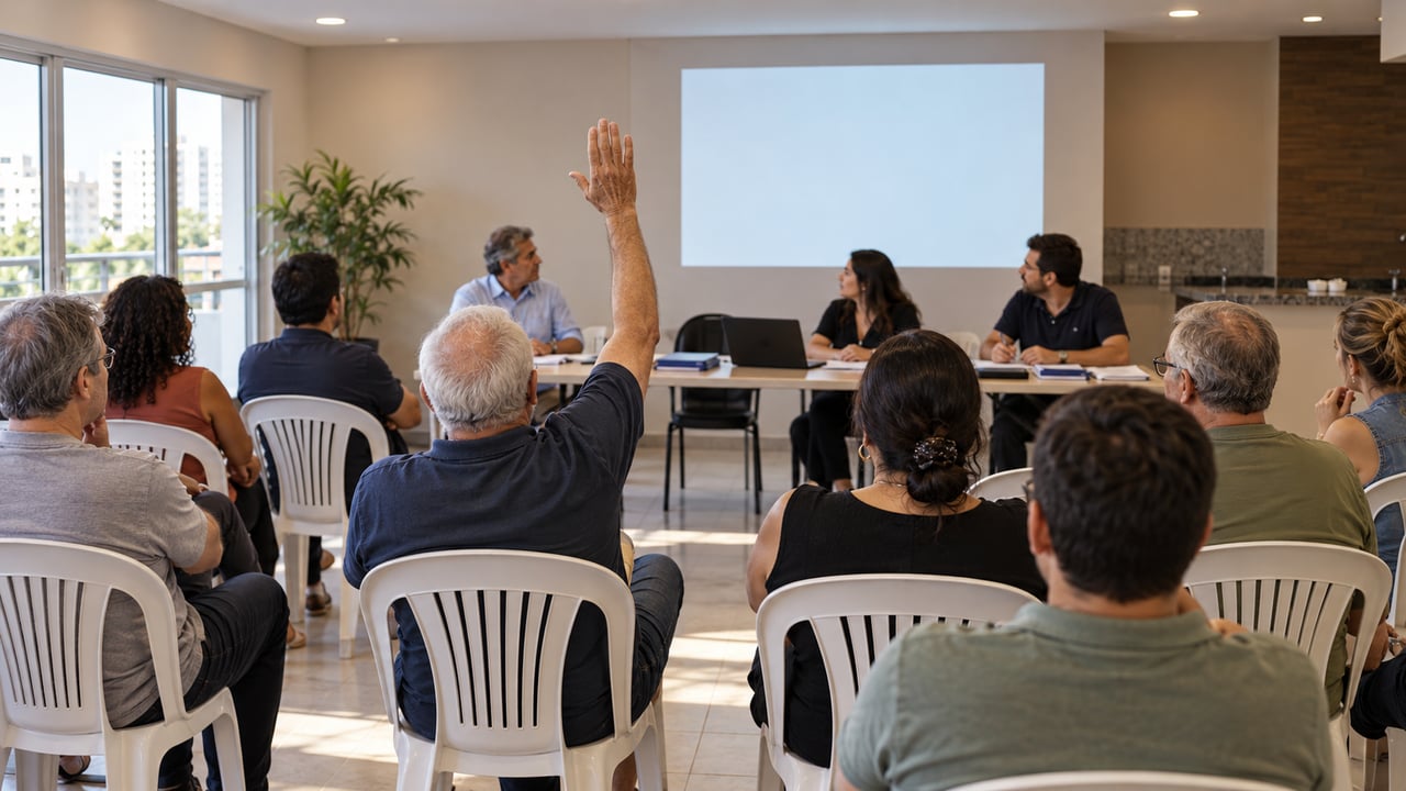A lei permite síndico de fora, mas quem decide o nome e os honorários é a assembleia de condomínio
